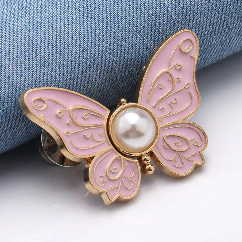 🎁 KAUFE 1, ERHALTE 1 GRATIS! 🦋✨ Abnehmbare Schmetterlings-Taillenverstellschnalle – Praktisch & stylisch 💖🌟