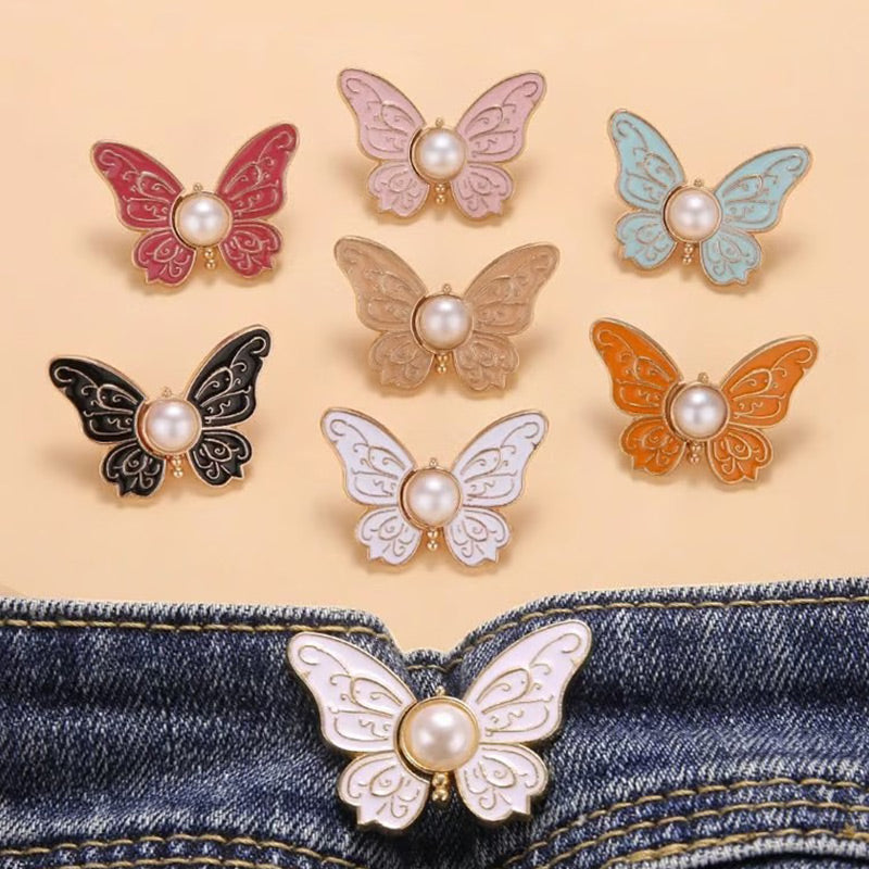 🎁 KAUFE 1, ERHALTE 1 GRATIS! 🦋✨ Abnehmbare Schmetterlings-Taillenverstellschnalle – Praktisch & stylisch 💖🌟