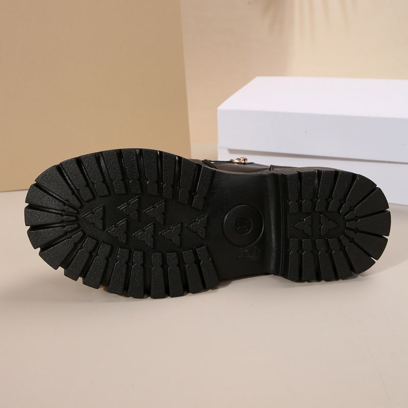 🔥Modische schwarze Stiefeletten aus PU-Leder für Damen🔥BEI KAUF VON 2 PAAREN VERSANDKOSTENFREI