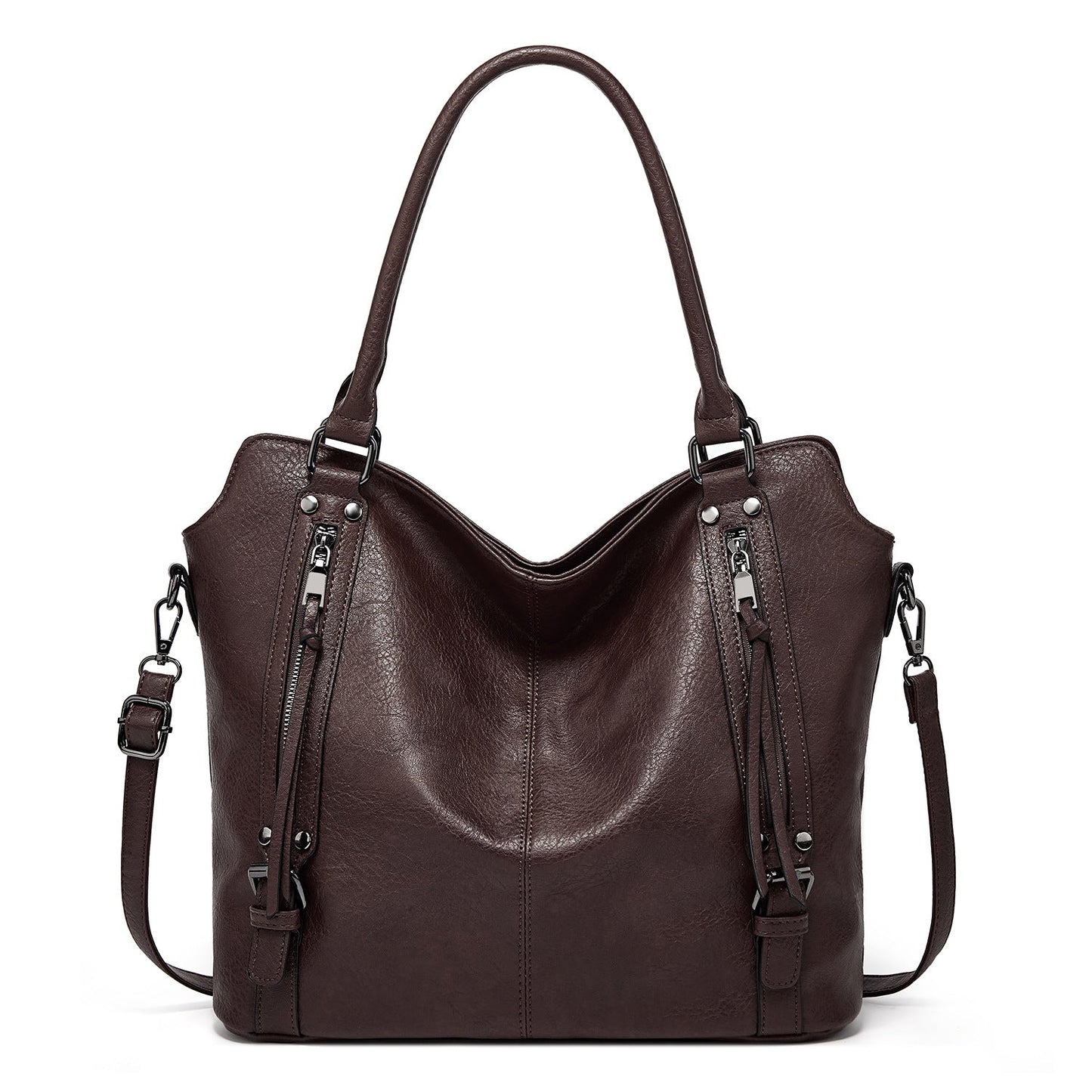 👜 LIMITIERTES ANGEBOT 50% RABATT! ✨ Kunstleder-Shopper Damen – Vielseitig, Praktische Fächer, Set mit Beutel 💼