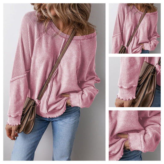 👕✨ 50% RABATT! Lässiges Rundhals-Top mit langen Ärmeln für Damen – Bequem, vielseitig & perfekt für Alltag, Freizeit & kühlere Tage 🍂