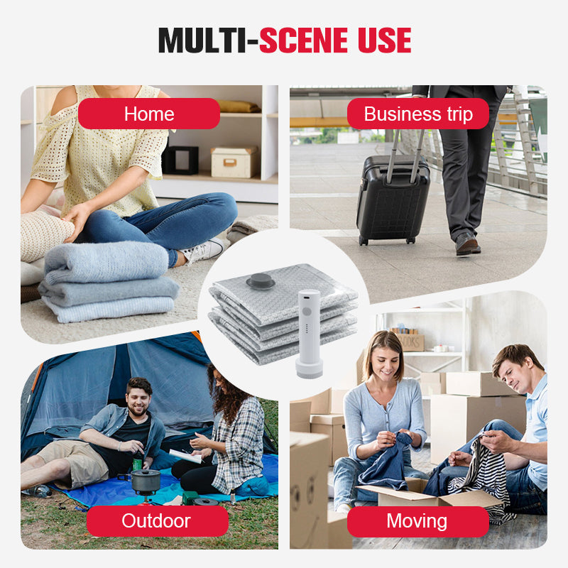 🧳 50% RABATT! ✨ Reise-Vakuumbeutel-Set mit Pumpe – Platzsparend, Robust & Perfekt Für Mehr Stauraum Auf Reisen 🔋