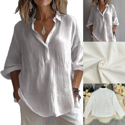 👔✨ 50% RABATT! Lockere, vielseitige Damen-Bluse – Leicht, lässig & perfekt für Alltag und Büro ✨