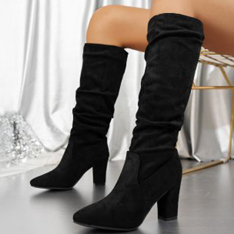 👢 60% RABATT JETZT! ✨ Damen Elegante Stiefel mit Hohem Absatz - Klassisches Design mit Komfortabler Zwischensohle für Abendmode und Bürooutfits 💃🌟