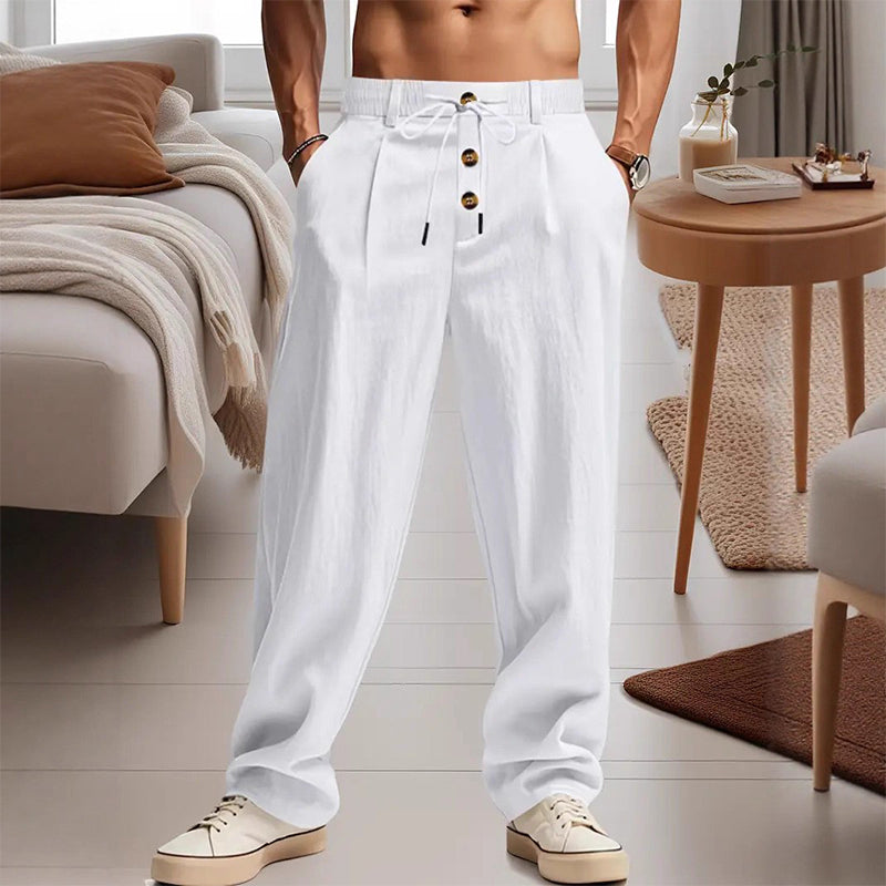 👖✨ -50% AUF HERREN FREIZEIT-HOSE MIT GERADEM BEIN! Kordelzug, atmungsaktives Material & vielseitiger Stil ✨