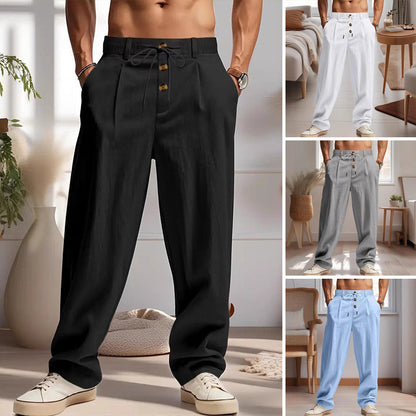 👖✨ -50% AUF HERREN FREIZEIT-HOSE MIT GERADEM BEIN! Kordelzug, atmungsaktives Material & vielseitiger Stil ✨