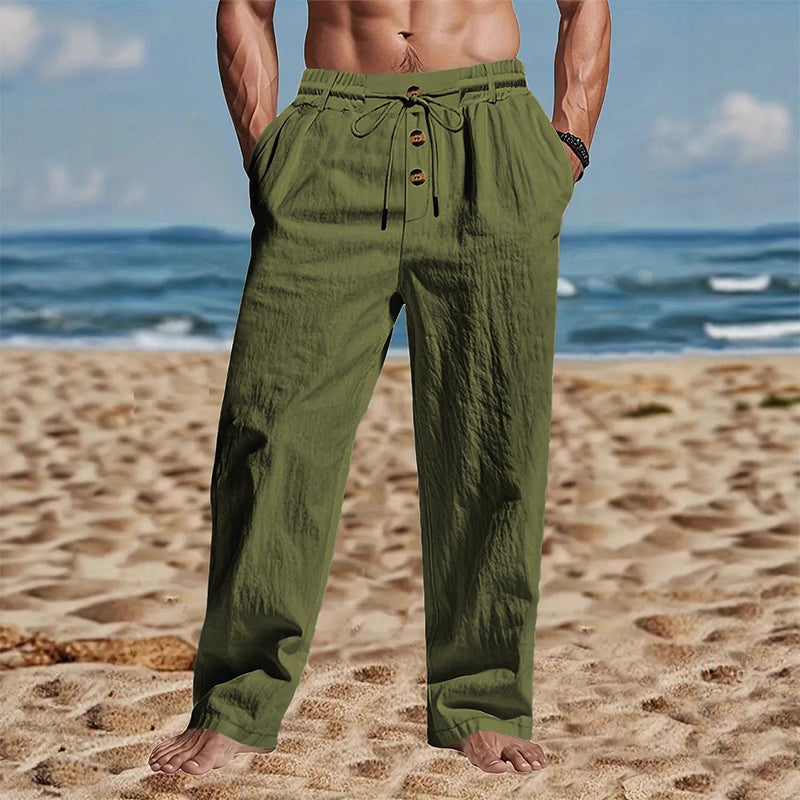 👖✨ -50% AUF HERREN FREIZEIT-HOSE MIT GERADEM BEIN! Kordelzug, atmungsaktives Material & vielseitiger Stil ✨