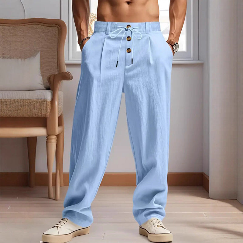 👖✨ -50% AUF HERREN FREIZEIT-HOSE MIT GERADEM BEIN! Kordelzug, atmungsaktives Material & vielseitiger Stil ✨