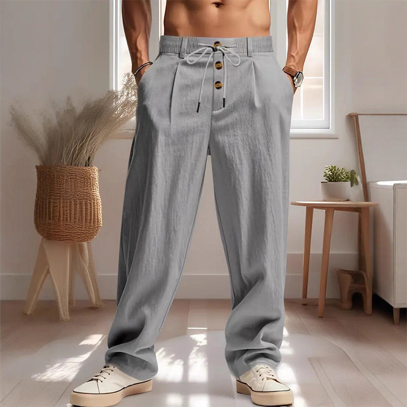 👖✨ -50% AUF HERREN FREIZEIT-HOSE MIT GERADEM BEIN! Kordelzug, atmungsaktives Material & vielseitiger Stil ✨