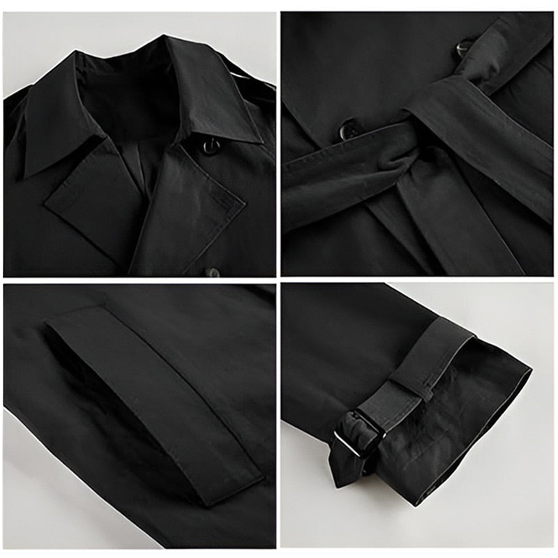 🧥✨ Vintage Trenchcoat für Frauen – 50% RABATT! Zeitloser Klassiker mit Gürtel & Doppelreiher 👒