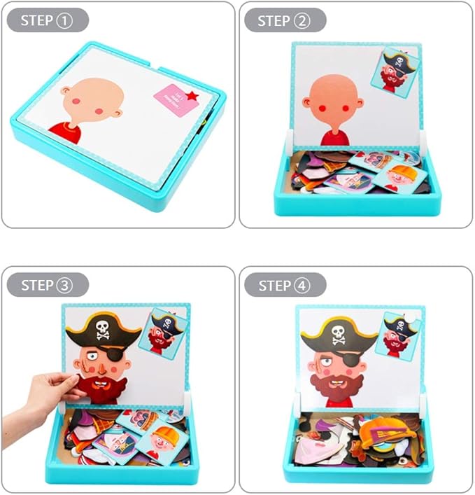 ⏳Begrenzte Zeit 40% Rabatt💥🔥🎨Magnetisches Puzzle zum Anziehen von Gesichtern für Kinder im Vorschulalter