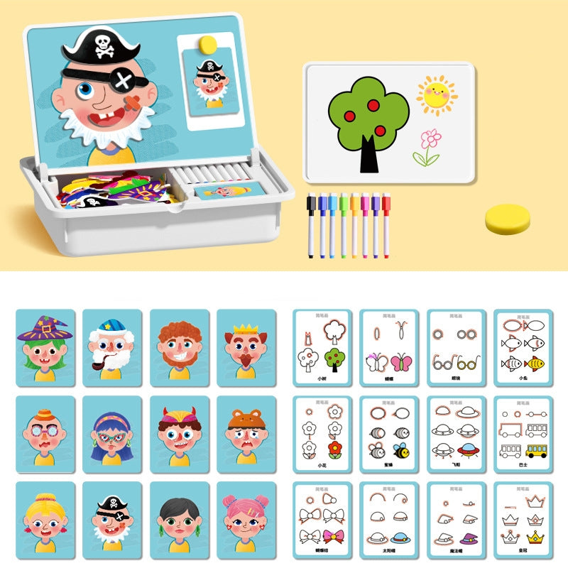 ⏳Begrenzte Zeit 40% Rabatt💥🔥🎨Magnetisches Puzzle zum Anziehen von Gesichtern für Kinder im Vorschulalter
