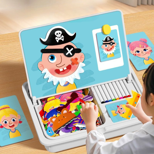 ⏳Begrenzte Zeit 40% Rabatt💥🔥🎨Magnetisches Puzzle zum Anziehen von Gesichtern für Kinder im Vorschulalter