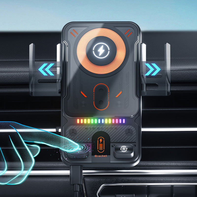 📱⏰ NUR NOCH HEUTE: 50% RABATT! Intelligente 2-in-1 Auto-Drehbare Handyhalterung & Kabelloses Ladegerät – Perfekt für Navigation, Freisprechen & sicheres Fahren ⚡✨