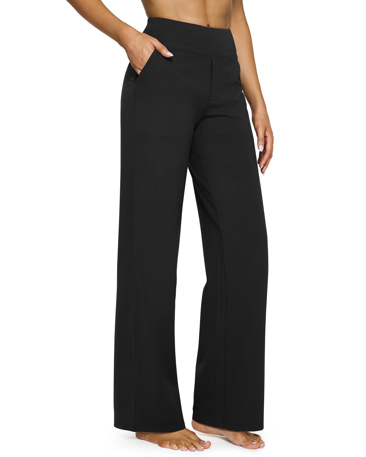 💖LAST-DAY-AKTION – 50 % RABATT 💖 Lässige Yoga-Hose mit weitem Bein für Damen mit hoher Taille und Stretch