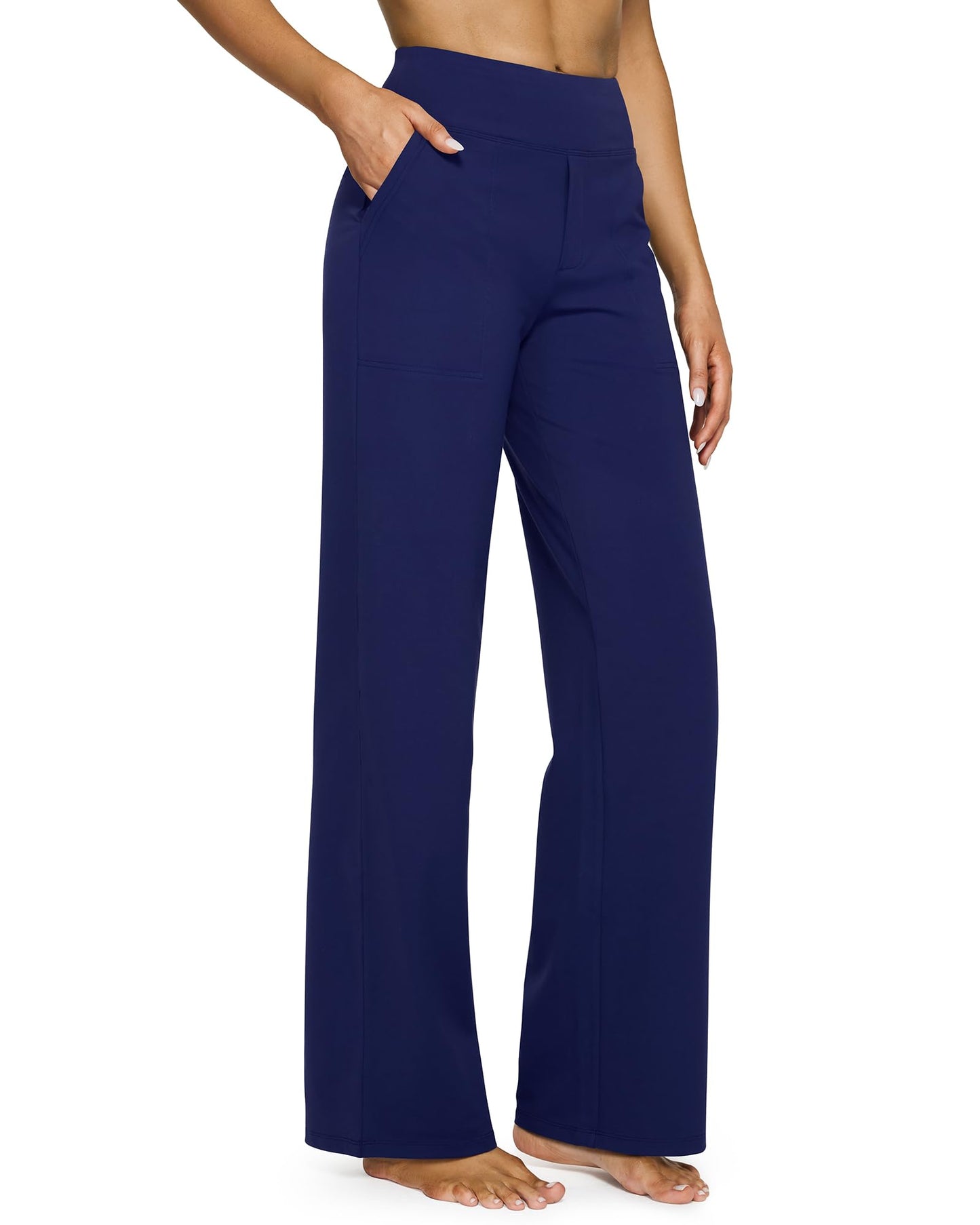 💖LAST-DAY-AKTION – 50 % RABATT 💖 Lässige Yoga-Hose mit weitem Bein für Damen mit hoher Taille und Stretch