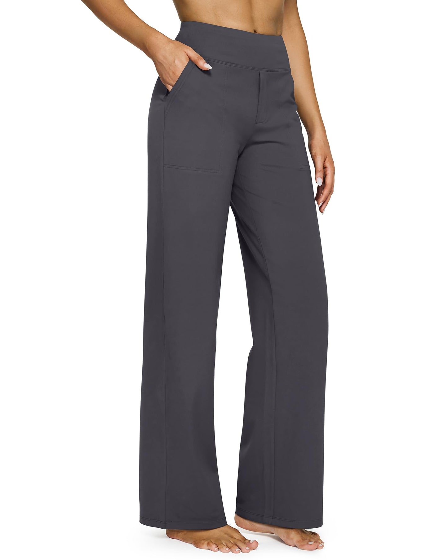 💖LAST-DAY-AKTION – 50 % RABATT 💖 Lässige Yoga-Hose mit weitem Bein für Damen mit hoher Taille und Stretch