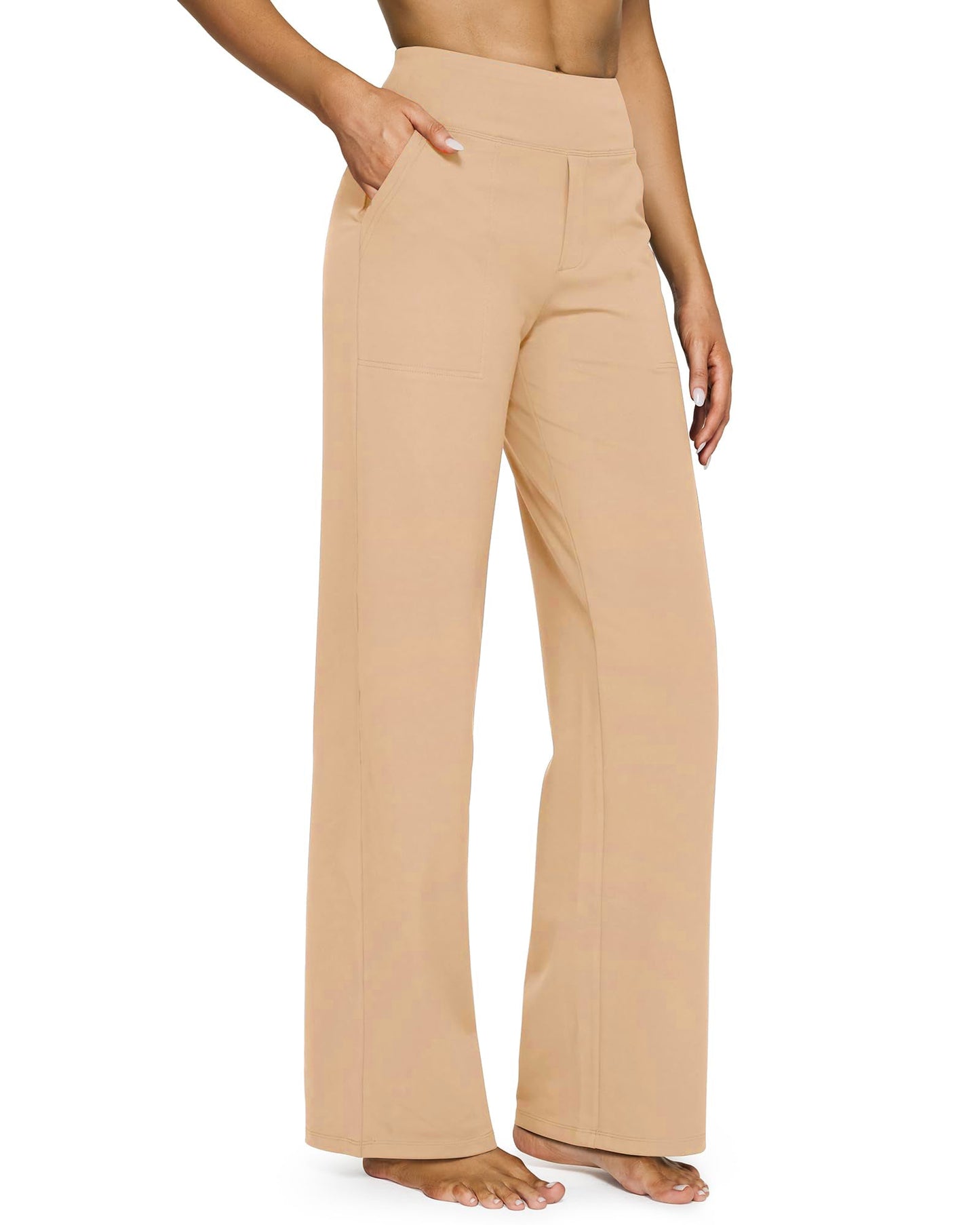 💖LAST-DAY-AKTION – 50 % RABATT 💖 Lässige Yoga-Hose mit weitem Bein für Damen mit hoher Taille und Stretch