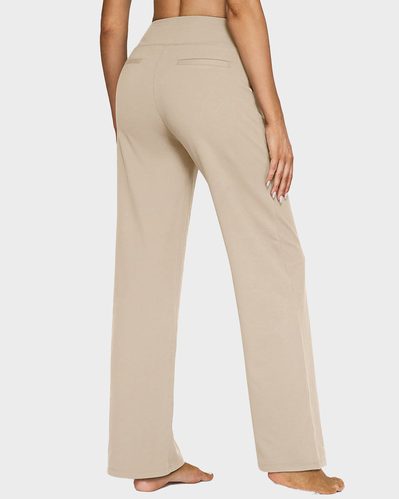 💖LAST-DAY-AKTION – 50 % RABATT 💖 Lässige Yoga-Hose mit weitem Bein für Damen mit hoher Taille und Stretch