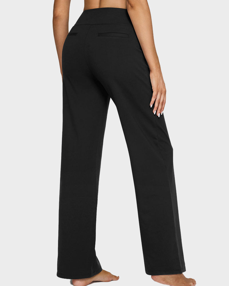 💖LAST-DAY-AKTION – 50 % RABATT 💖 Lässige Yoga-Hose mit weitem Bein für Damen mit hoher Taille und Stretch