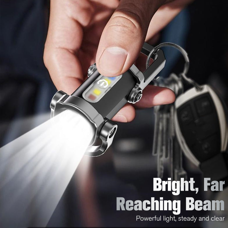 🔥Heißer Verkauf 50% Rabatt🔥✨1+1 gratis 🔦 Tragbare wiederaufladbare helle Schlüsselanhänger-Taschenlampe