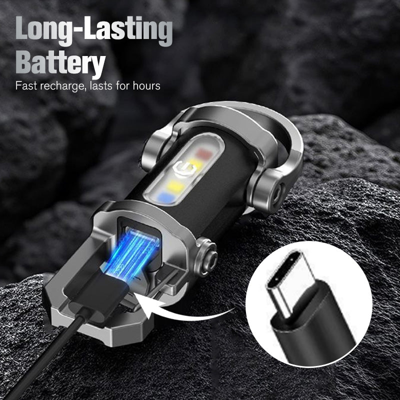 🔥Heißer Verkauf 50% Rabatt🔥✨1+1 gratis 🔦 Tragbare wiederaufladbare helle Schlüsselanhänger-Taschenlampe