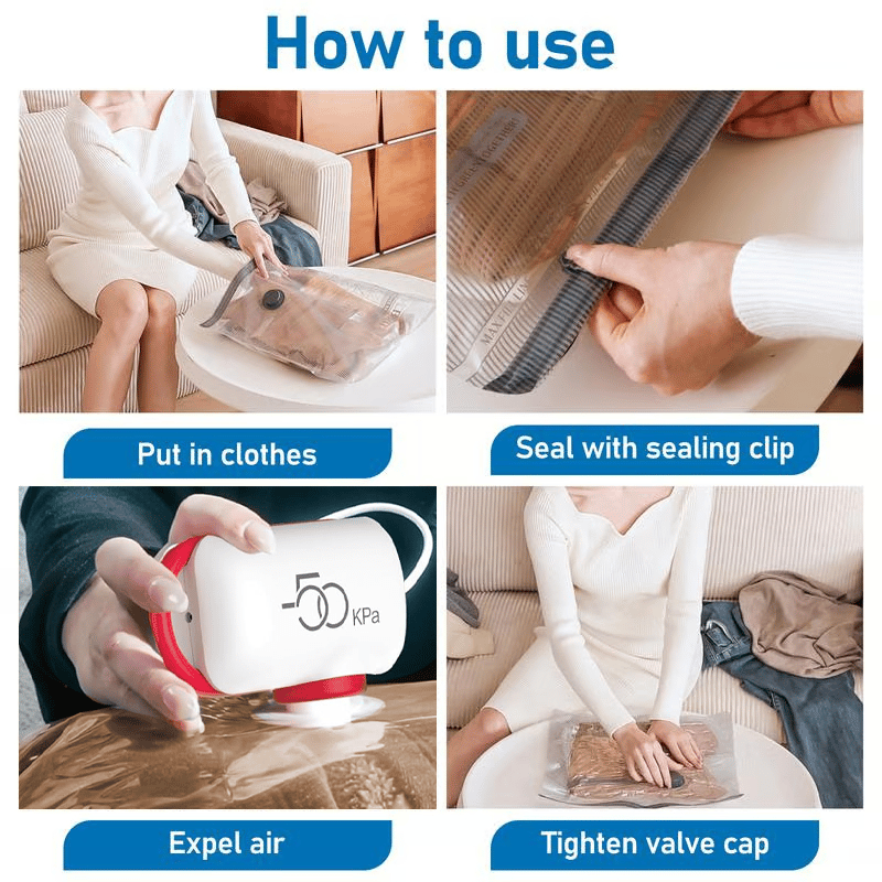 🧳🌼 BEGRENZTER VERKAUF – 50% RABATT! 9 Pack leichte Reisetaschen mit USB-Elektropumpe – Platzsparend, wiederverwendbar & perfekt für Reise, Umzug & Zuhause ✨