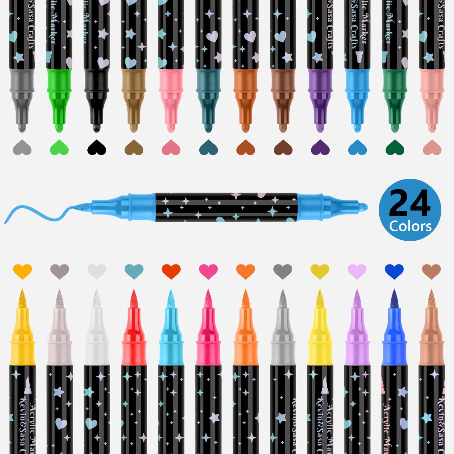 🔥Weihnachtsangebot  50% RABATT🎨✨Dual-Tip Glitter Marker Pen✨