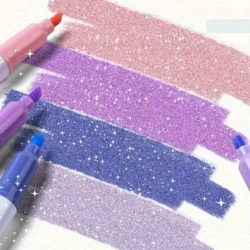 🔥Weihnachtsangebot  50% RABATT🎨✨Dual-Tip Glitter Marker Pen✨