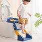 🚽 Baby-Toilettensitz Kinder mit Treppe Toilettentrainer für Kinder WC Sitz mit PU Gepolsterter Höhenverstellbar und Faltbar