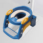 🚽 Baby-Toilettensitz Kinder mit Treppe Toilettentrainer für Kinder WC Sitz mit PU Gepolsterter Höhenverstellbar und Faltbar