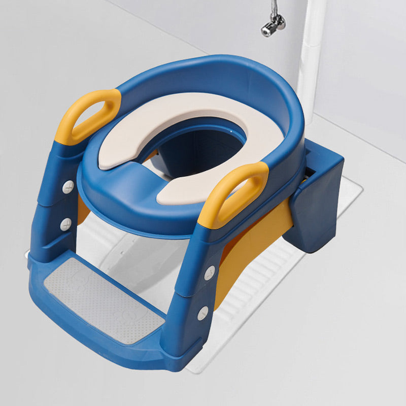 🚽 Baby-Toilettensitz Kinder mit Treppe Toilettentrainer für Kinder WC Sitz mit PU Gepolsterter Höhenverstellbar und Faltbar