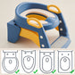 🚽 Baby-Toilettensitz Kinder mit Treppe Toilettentrainer für Kinder WC Sitz mit PU Gepolsterter Höhenverstellbar und Faltbar