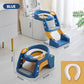 🚽 Baby-Toilettensitz Kinder mit Treppe Toilettentrainer für Kinder WC Sitz mit PU Gepolsterter Höhenverstellbar und Faltbar