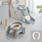 🚽 Baby-Toilettensitz Kinder mit Treppe Toilettentrainer für Kinder WC Sitz mit PU Gepolsterter Höhenverstellbar und Faltbar
