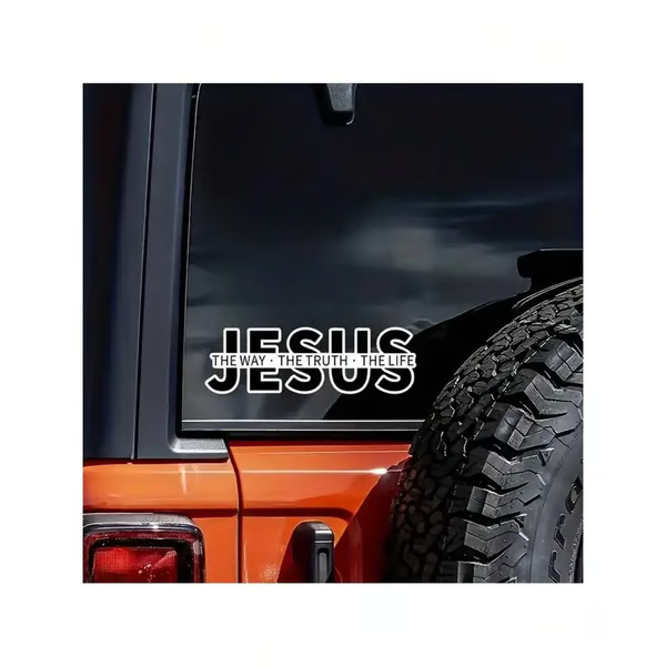 💥LETZTER TAG DES AUSVERKAUFS 49 % RABATT💥Jesus – Der Weg, die Wahrheit, das Leben Christlicher Vinyl-Aufkleber für Autos