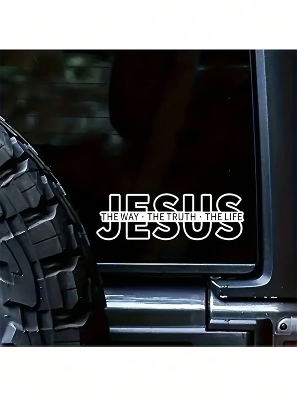 💥LETZTER TAG DES AUSVERKAUFS 49 % RABATT💥Jesus – Der Weg, die Wahrheit, das Leben Christlicher Vinyl-Aufkleber für Autos
