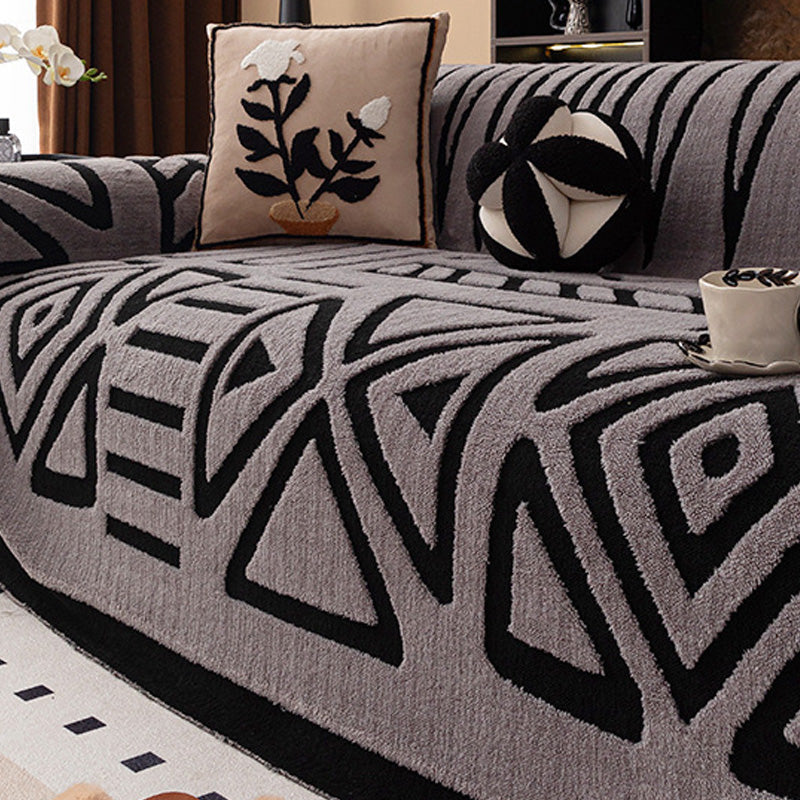 🛋️ 50% RABATT 2026! ✨ Plüsch Sofaüberwurf - Extra Dicke & Rutschfeste Decke mit Elastischen Kanten für Herbst und Winter 🍂❄️