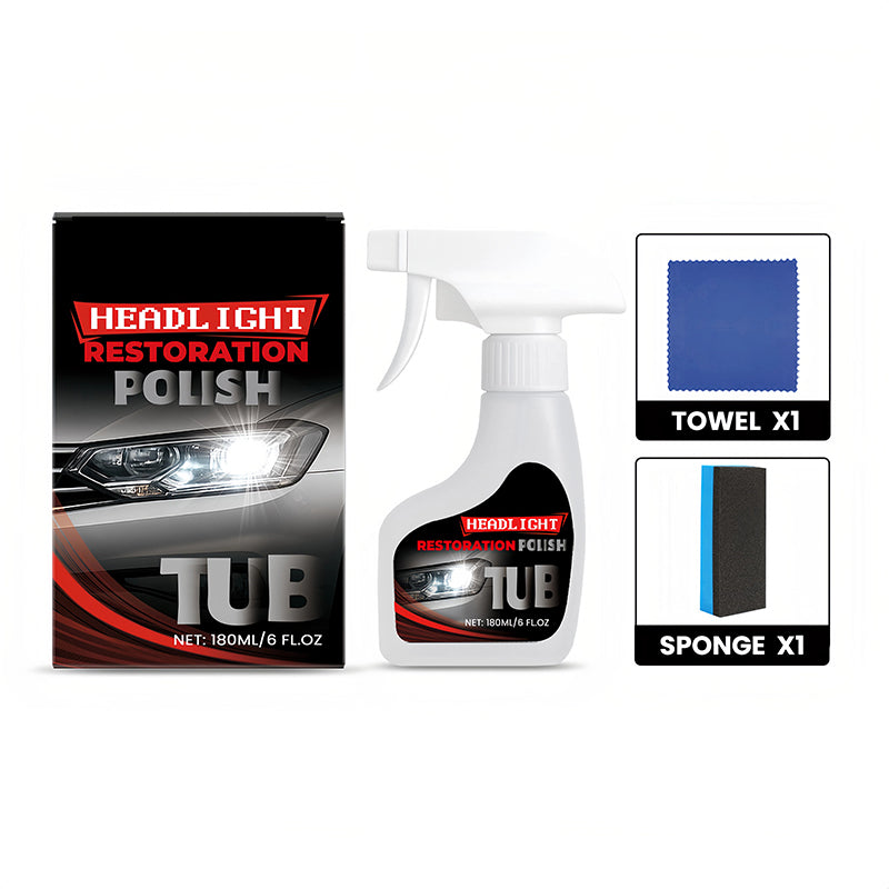 🔥Heißer Verkäufer 50% Rabatt🔥180 ml Professionelles Scheinwerfer-Aufbereitungsset für Autos mit Schwamm