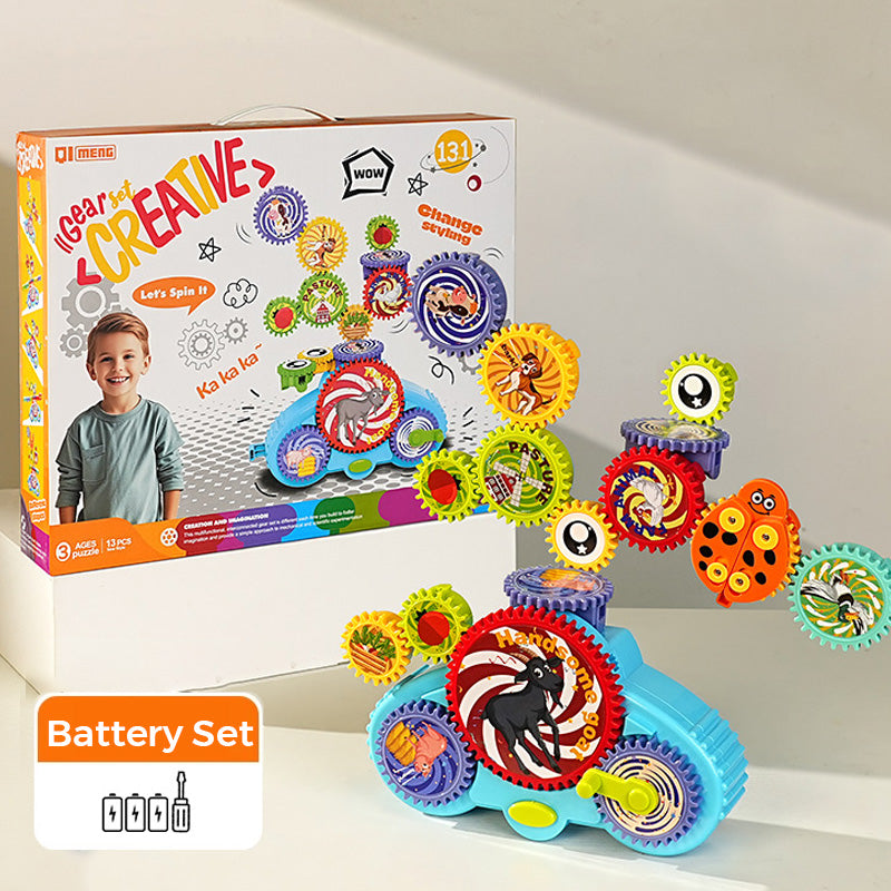 ✨✨Lassen Sie Ihr Kind kreativ sein. ✨Transforming Gear Elektrisches Bausteinspielzeug