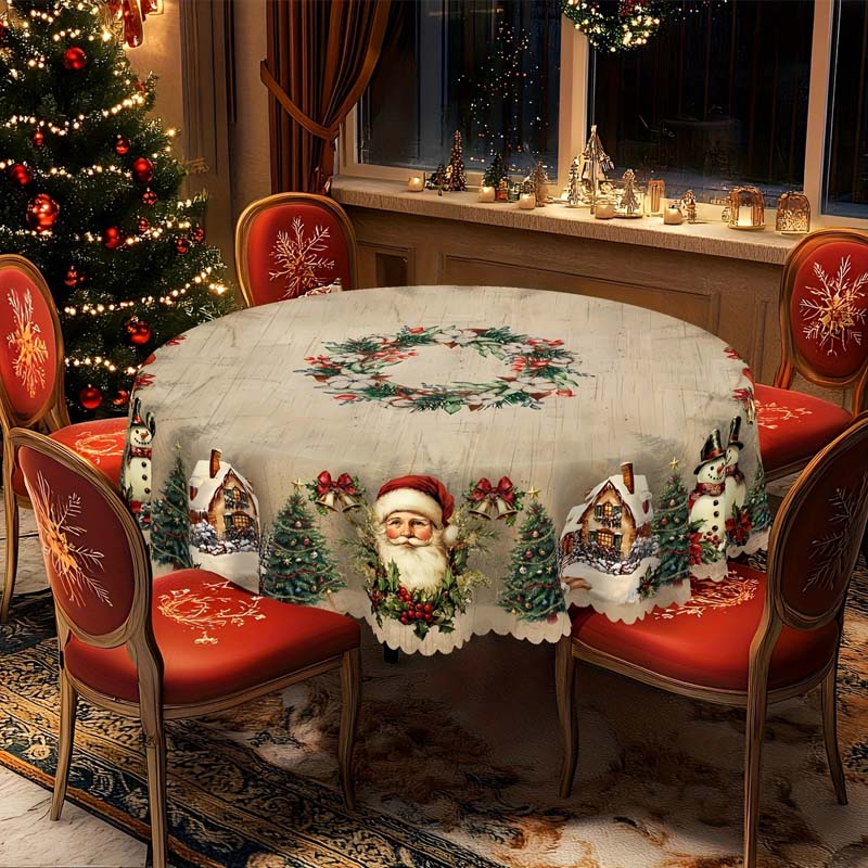 🎁Black-Friday-Mega-Angebot🎄Weihnachtstischdecke - Festliche Tischdeko für Weihnachtstisch & Feiertage, waschbar