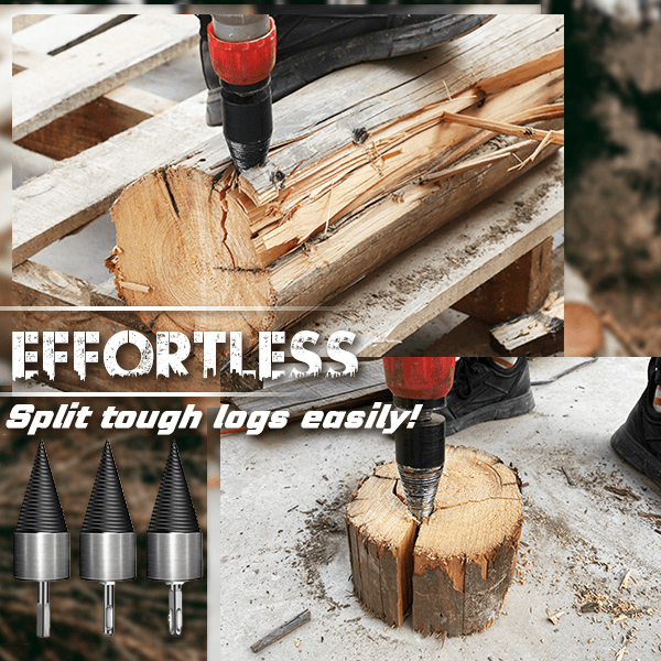 🔧🪵 50% RABATT! Holzspaltbohrer – Nützliches Holzspaltwerkzeug für Bohrmaschine & Schlagbohrer, ideal für Kaminholz & Gartenarbeit 🔥