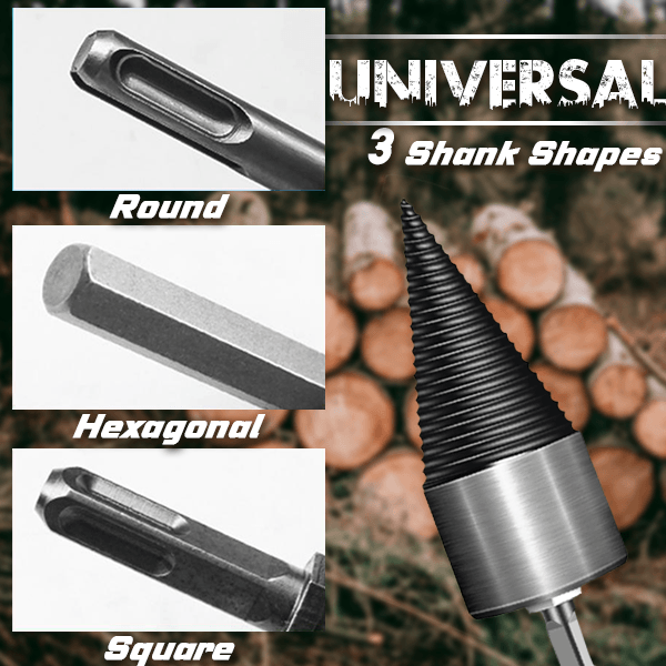 🔧🪵 50% RABATT! Holzspaltbohrer – Nützliches Holzspaltwerkzeug für Bohrmaschine & Schlagbohrer, ideal für Kaminholz & Gartenarbeit 🔥