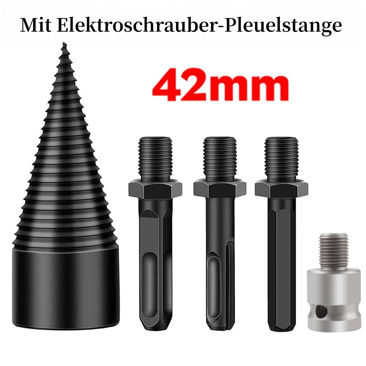 🔧🪵 50% RABATT! Holzspaltbohrer – Nützliches Holzspaltwerkzeug für Bohrmaschine & Schlagbohrer, ideal für Kaminholz & Gartenarbeit 🔥
