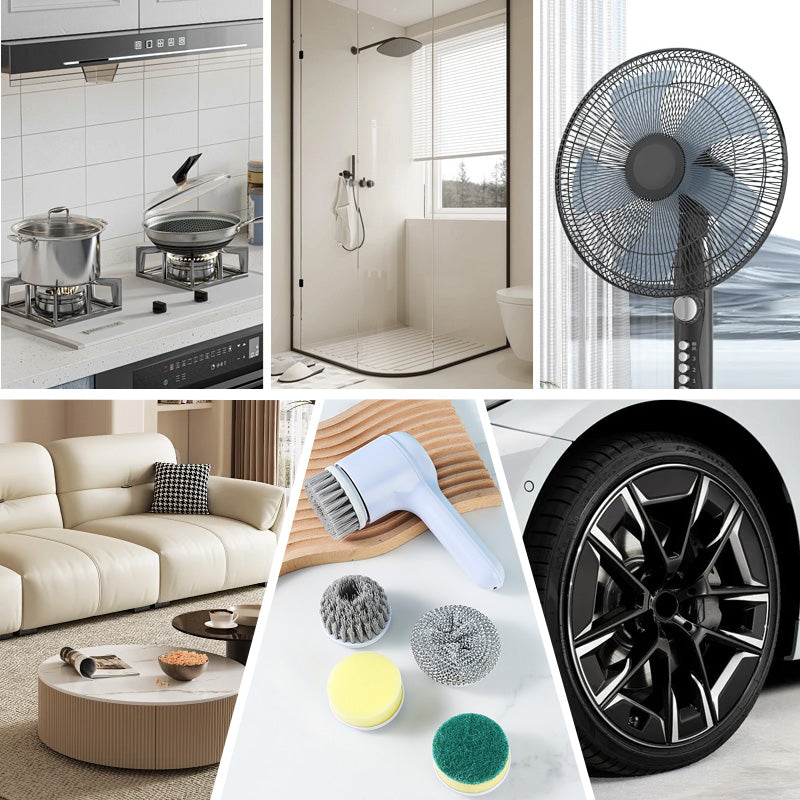 🧹🏆 50% RABATT! Multifunktionale elektrische Bürste – Rotierender Kopf, wasserdicht & wiederaufladbar – Für Bad, Küche, Fliesen & mehr ⚡🌿✨