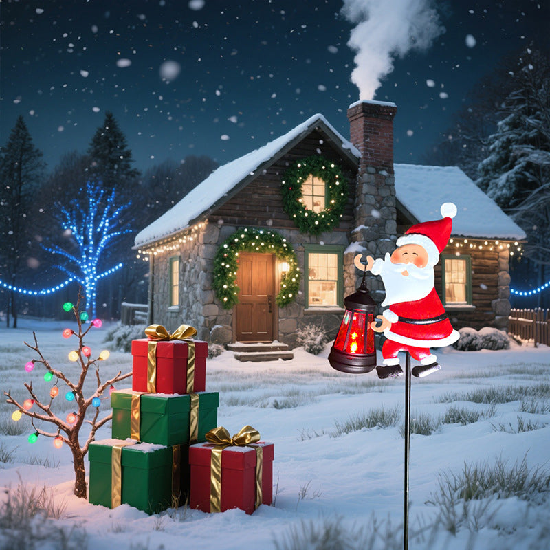 🎅Solarbetriebene Weihnachtsmann-Gartenleuchte🎁