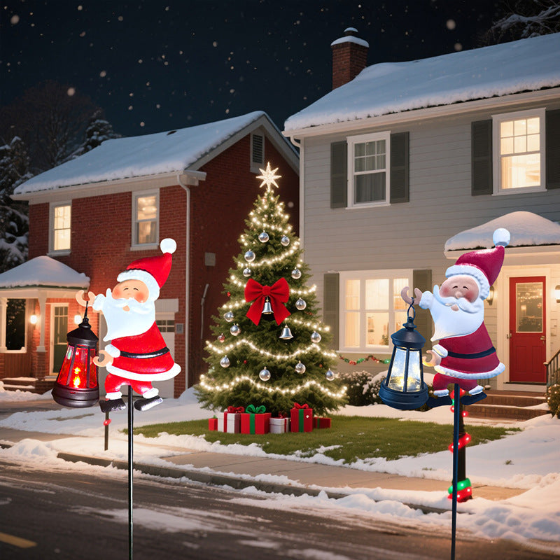 🎅Solarbetriebene Weihnachtsmann-Gartenleuchte🎁