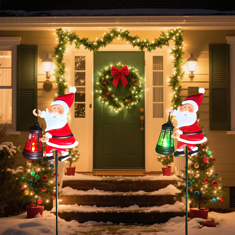 🎅Solarbetriebene Weihnachtsmann-Gartenleuchte🎁