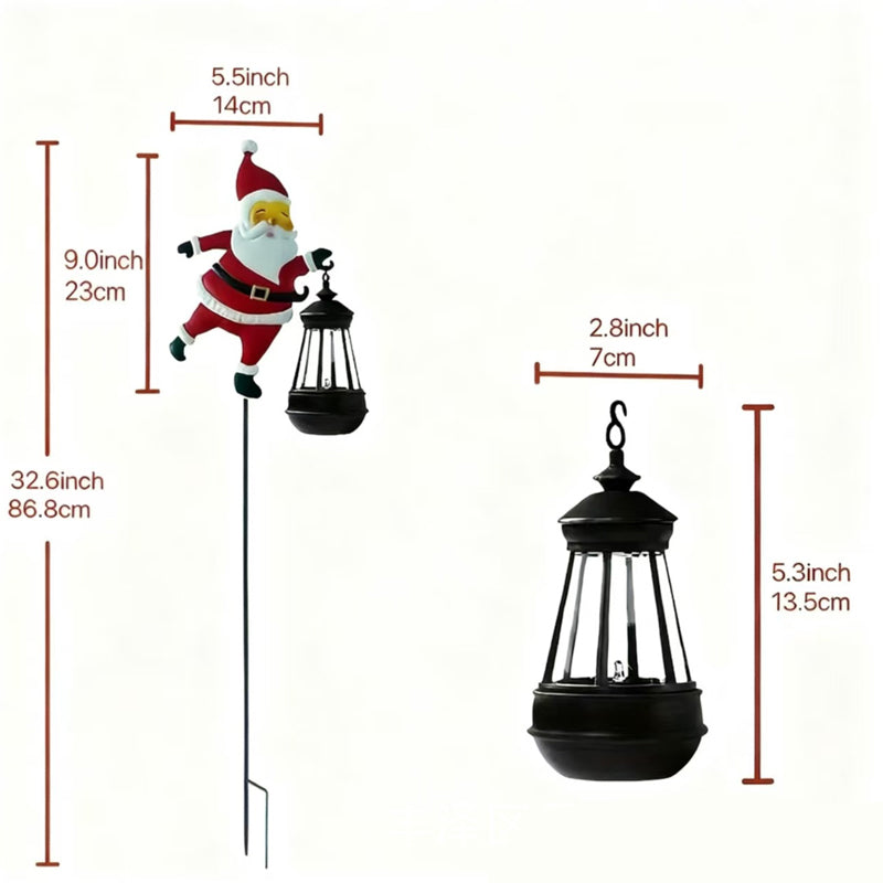 🎅Solarbetriebene Weihnachtsmann-Gartenleuchte🎁