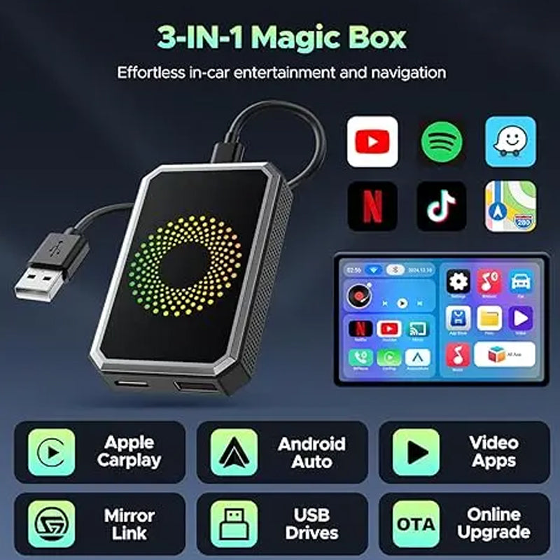 🚗📱 -50% AUF DIE CARPLAY-ANSCHLUSSBOX! 3-in-1 System, Drahtlos & Plug-and-Play für Ihren Auto-Bildschirm ✨